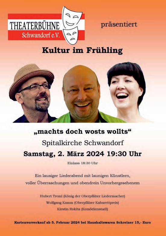Plakat zum Kulturfrühling Schwandorf